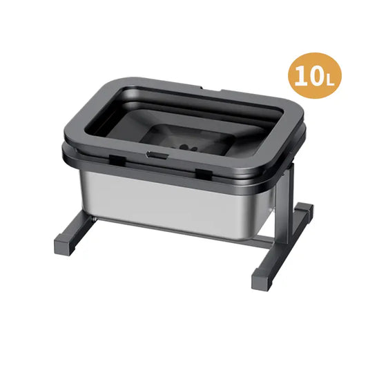 10L Elevated Stainless Steel Spill-Proof Dog Water Bowl with Anti-Splash Design for Large Breeds